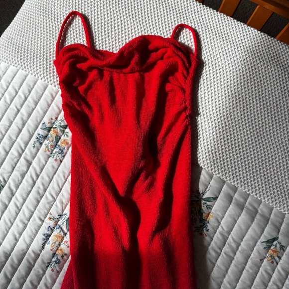 Anthropologie Sunday in Brooklyn Open Back Knit Maxi Dress, Red – Medium - Picture 3 of 6